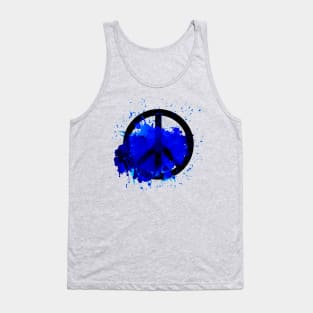 Peace of a Rainbow - Blue Tank Top